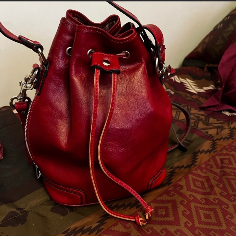 Leather Drawstring Bag - Picture 4 of 7